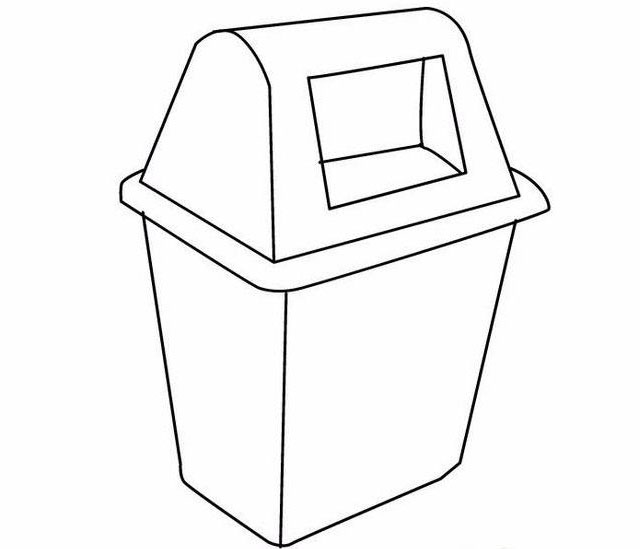 果皮箱的簡筆畫