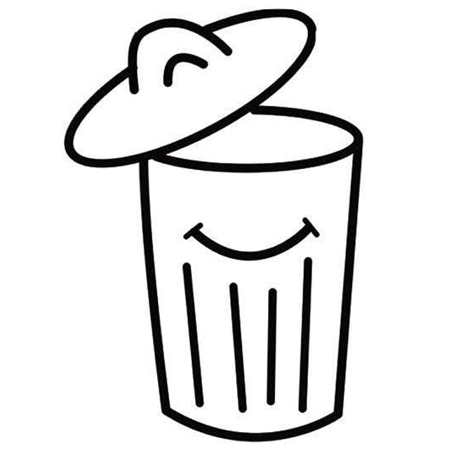 果皮箱的簡筆畫