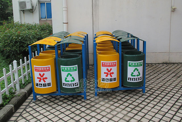 環保分類玻璃鋼垃圾桶