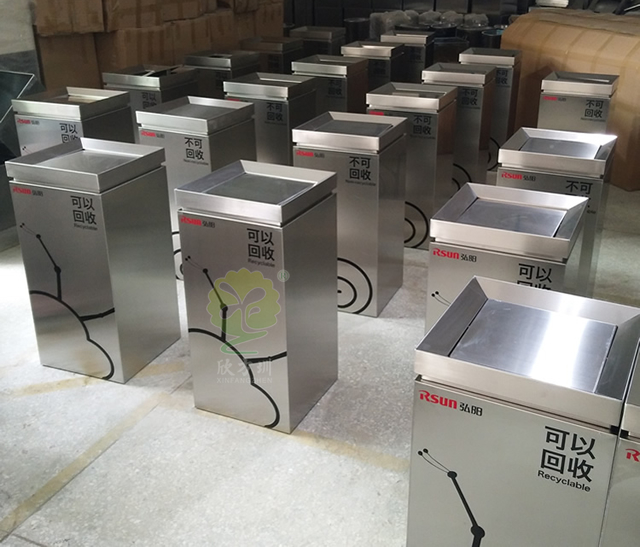 商場分類不銹鋼垃圾箱