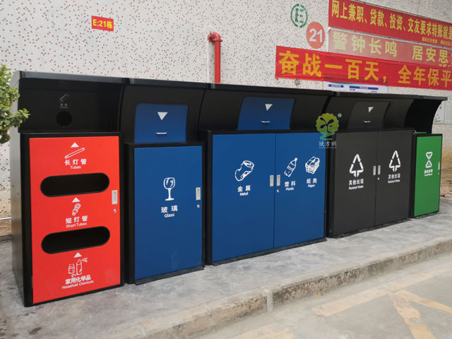 深圳標準不銹鋼垃圾分類投放點
