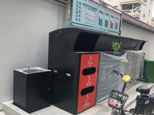 深圳標準不銹鋼垃圾分類投放點