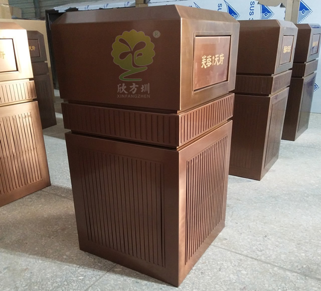 加厚方形室內不銹鋼垃圾桶