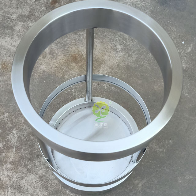 地鐵不銹鋼圓形防爆果皮箱 地鐵不銹鋼圓形防爆果皮箱