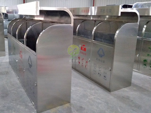 戶外大容量不銹鋼四類垃圾箱 戶外大容量不銹鋼四類垃圾箱