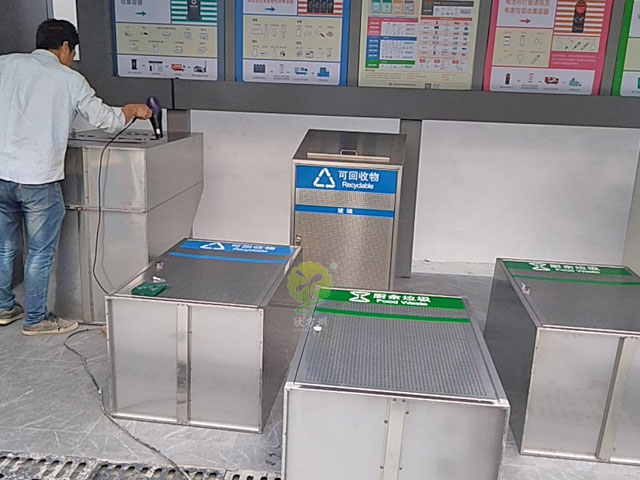 深圳不銹鋼垃圾箱廠家定制社區分類生活垃圾箱