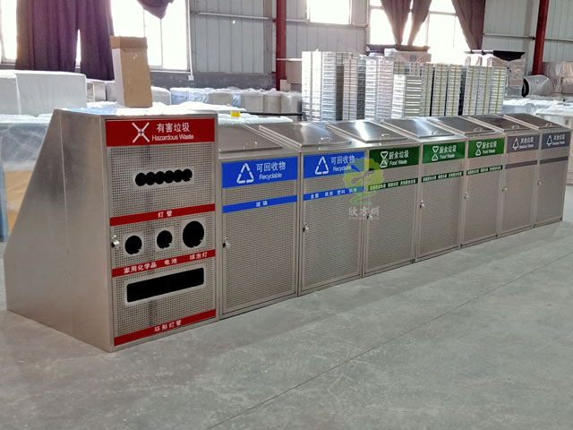 深圳不銹鋼垃圾箱廠家定制社區分類生活垃圾箱