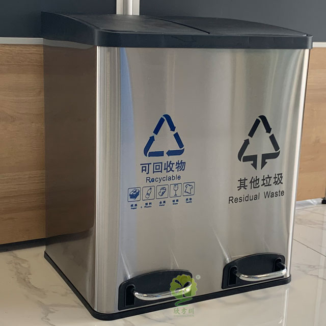 深圳家用分類垃圾箱干濕廚房不銹鋼腳踏密閉環(huán)保 深圳家用分類垃圾箱干濕廚房不銹鋼腳踏密閉環(huán)保