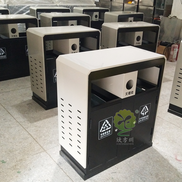 物業小區戶外分類鋼制垃圾桶