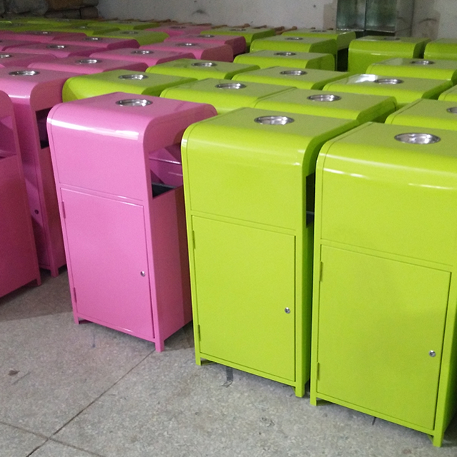 街道噴塑兩分類鋼制垃圾箱