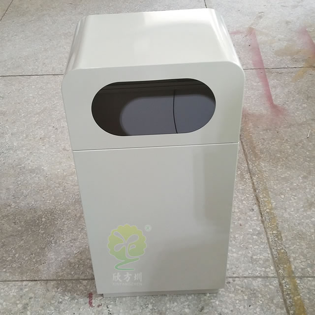 電梯口方形鋼制果皮箱 電梯口方形鋼制果皮箱