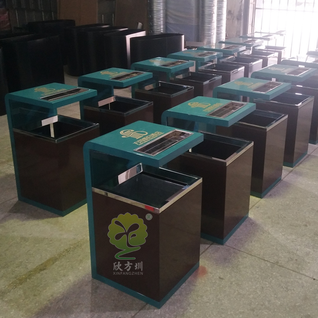 酒店方形室內鋼制垃圾桶 酒店方形室內鋼制垃圾桶