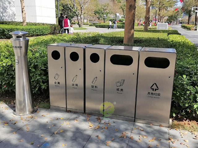 戶外五分類垃圾箱