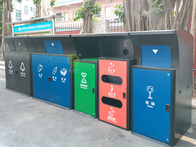 深圳城管驗收標(biāo)準(zhǔn)不銹鋼垃圾分類投放點大垃圾箱