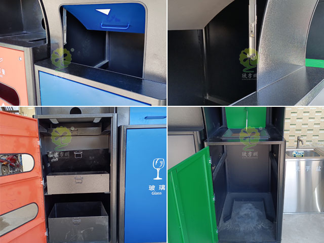 深圳城管驗收標(biāo)準(zhǔn)不銹鋼垃圾分類投放點大垃圾箱