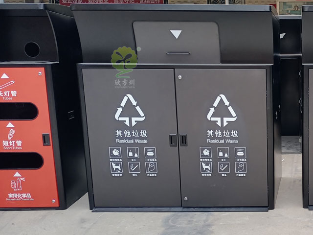 深圳城管驗收標(biāo)準(zhǔn)不銹鋼垃圾分類投放點大垃圾箱