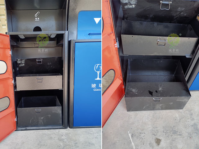 深圳城管驗收標(biāo)準(zhǔn)不銹鋼垃圾分類投放點大垃圾箱