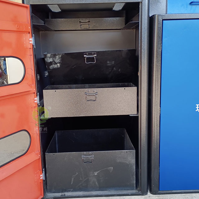 深圳城管驗收標(biāo)準(zhǔn)不銹鋼垃圾分類投放點大垃圾箱