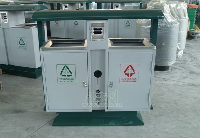 街道分類鋼制垃圾桶 街道分類鋼制垃圾桶