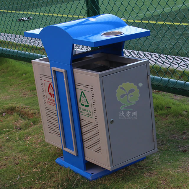 沖孔噴塑戶外分類鋼制垃圾箱